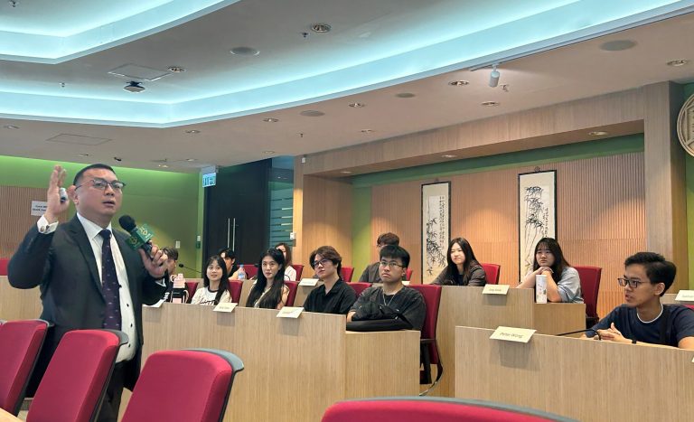 Dr Holly Chung and Dr Bernard Luk introduced HA’s experiential learning journey and leadership curriculum — designed to nurture principled, proactive, and people-oriented leaders.