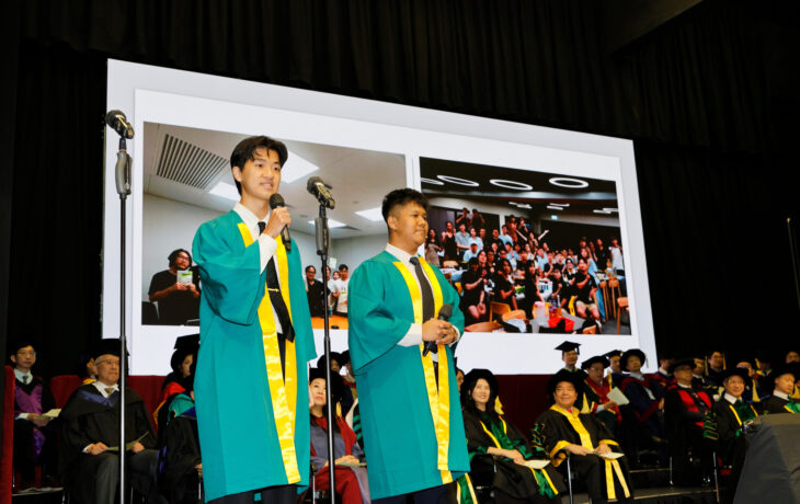Three Leaders, One Message: HA Students’ “Say YES” Lights Up HSUHK Convocation 2026